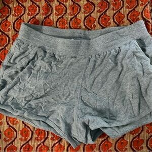 Free People Heather Gray Knit Lounge Shorts